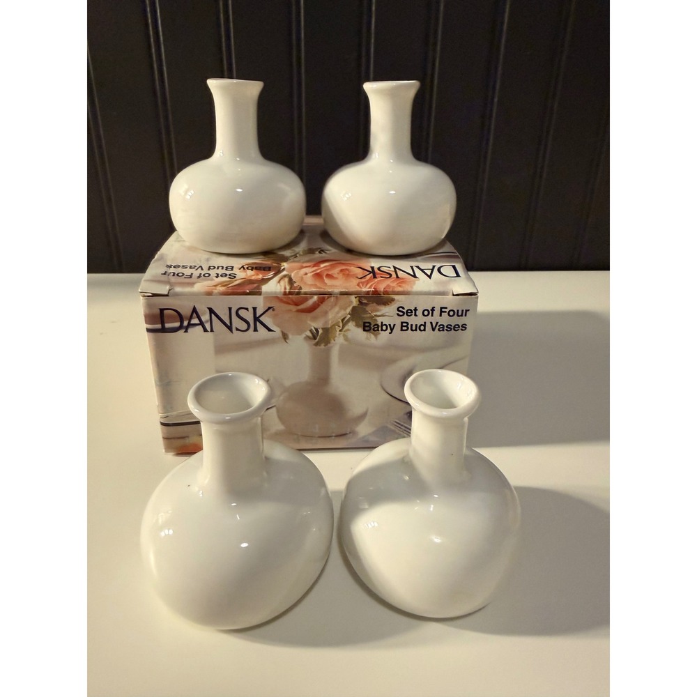 Dansk mini bud vases in the box